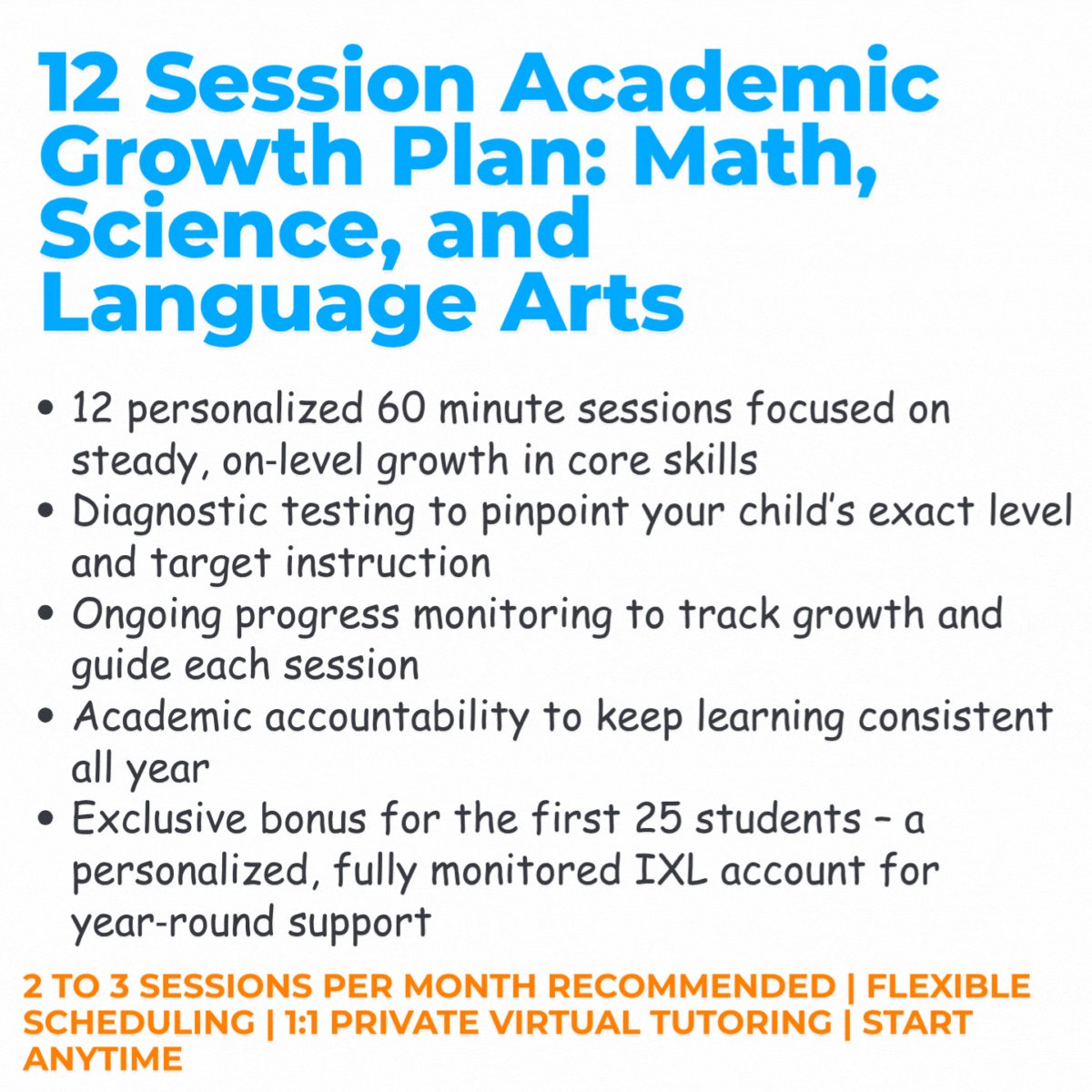 12 Session Targeted Academic Growth